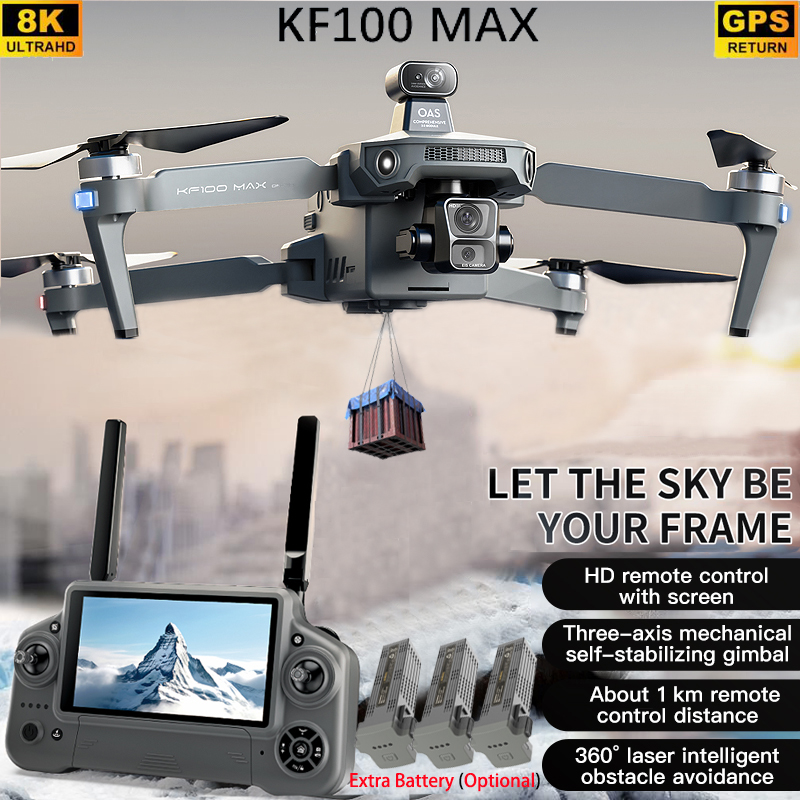 KF100 MAX GPS Drone 4K Camera  - Drone Gimbal Brushless ulasan dan harga